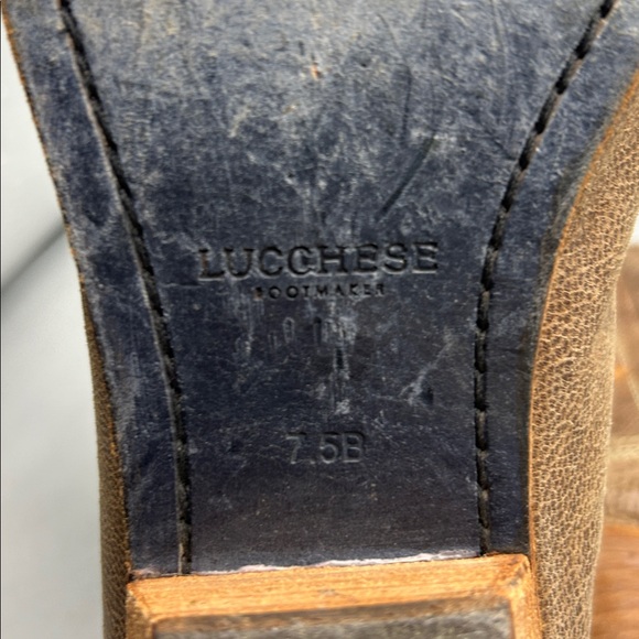 Lucchese Womens Leather Western Ankle Boots - Picture 6 of 7